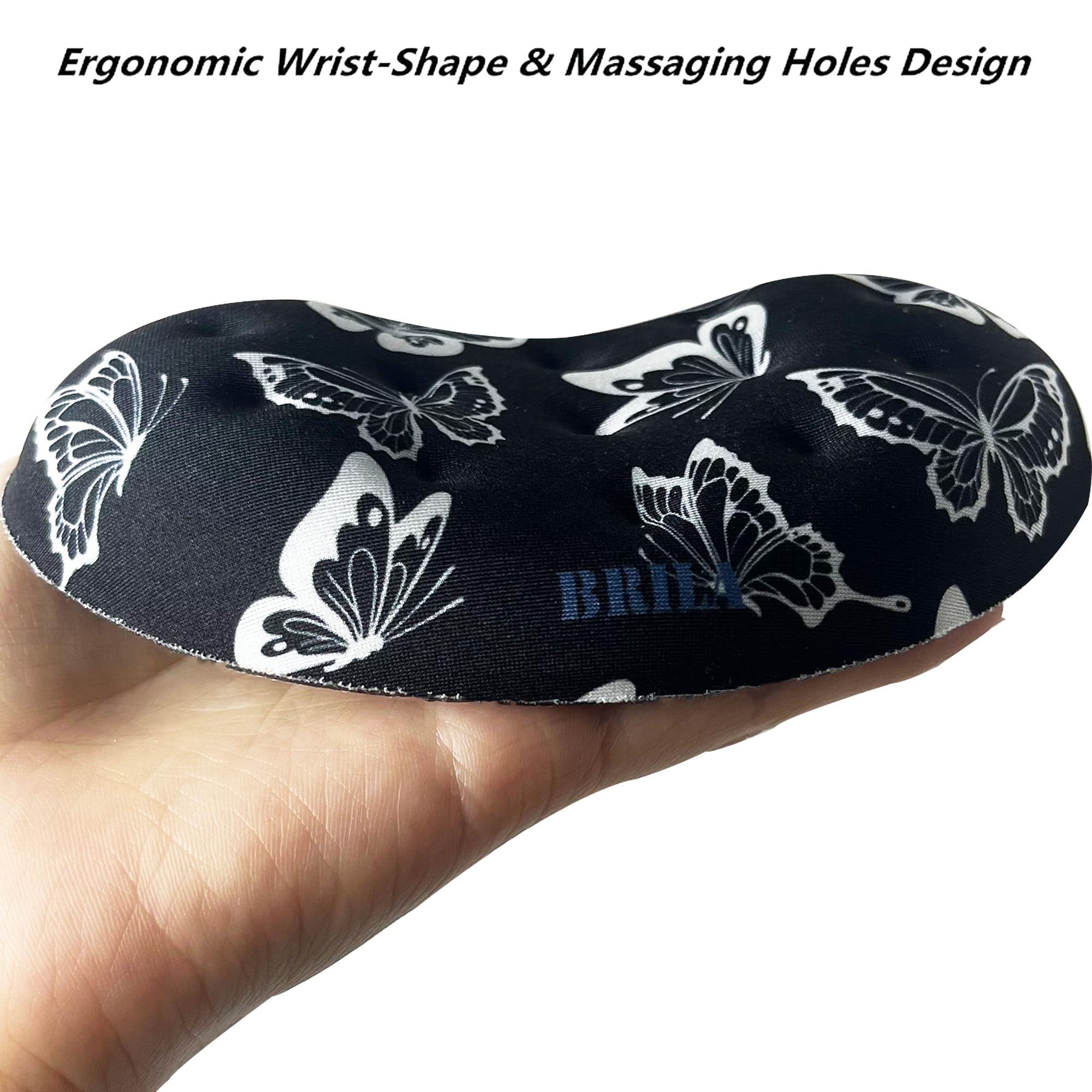 BRILA Poggiapolsi Ergonomic Deluxe Per Mouse - Memory Foam E Lycra - Antiscivolo