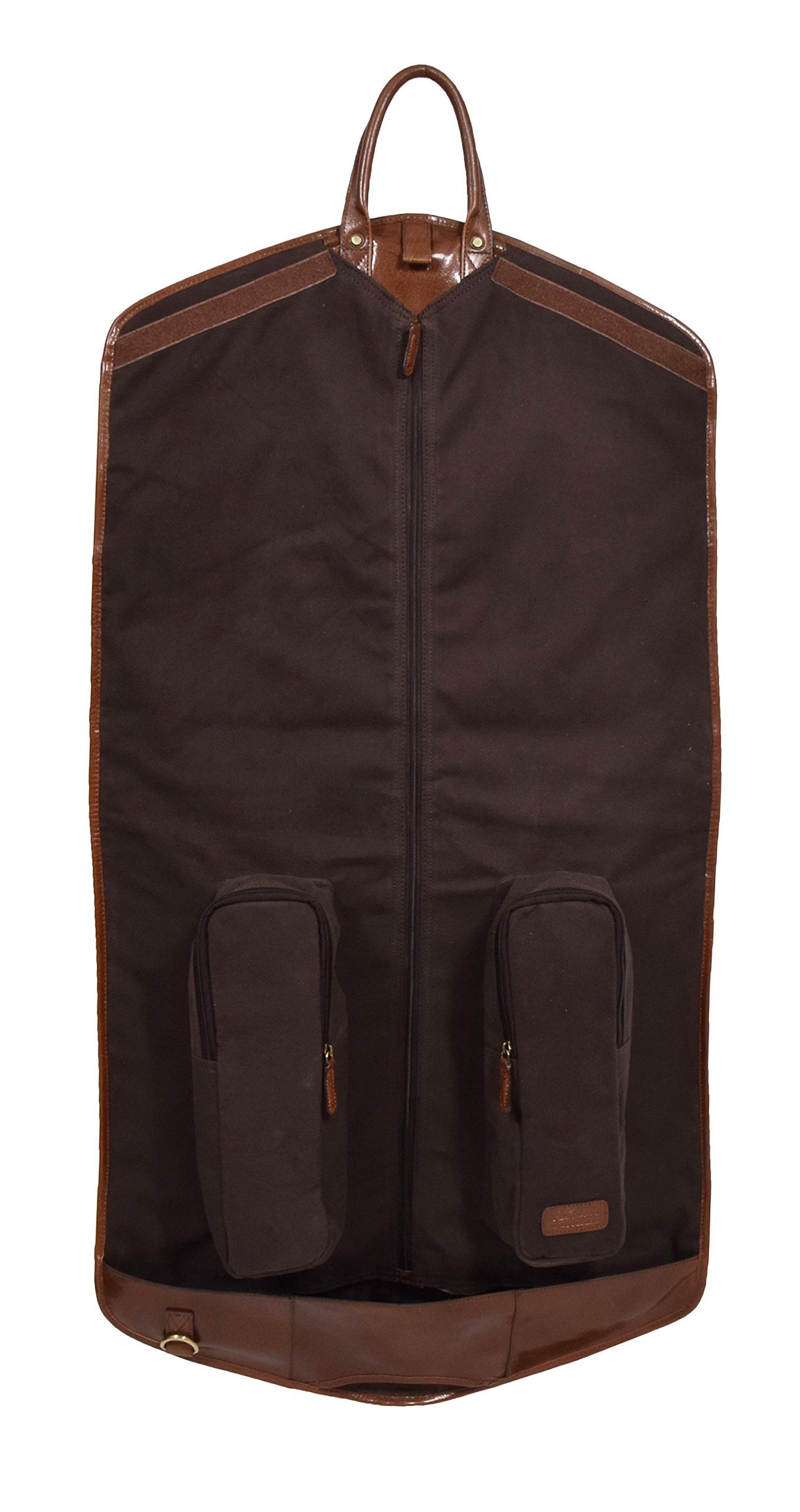 Luxus Leder Anzug Tragetasche Kastanie Suiter Case Kleid Kleiderabdeckung Reisetasche - Finley