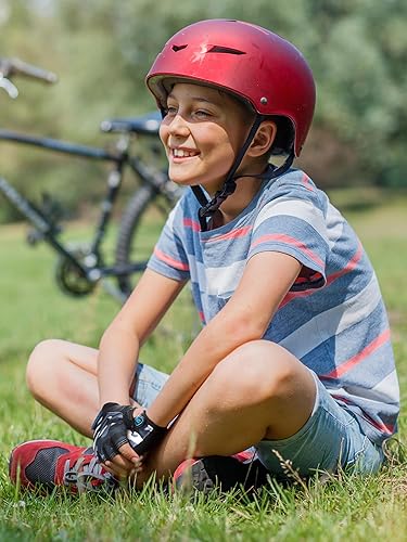 Miniatura 4 de 3 pares de guantes de bicicleta para niños, guantes de entrenamiento sin dedos de medio dedo, gel antideslizante para bicicleta y motocicleta