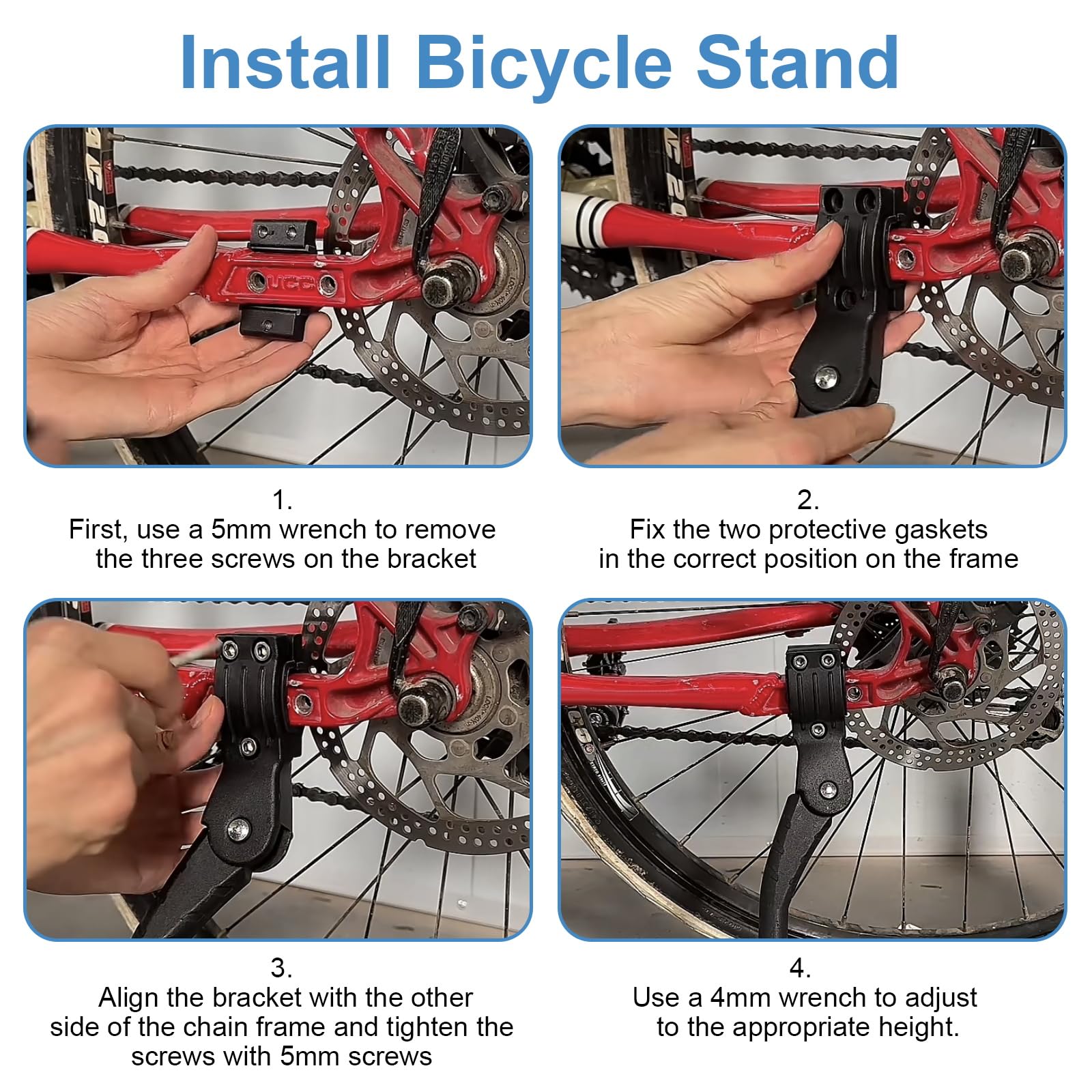 Stabiler Point Fahrradständer 24-28 Zoll - Hinterradständer Mit 3