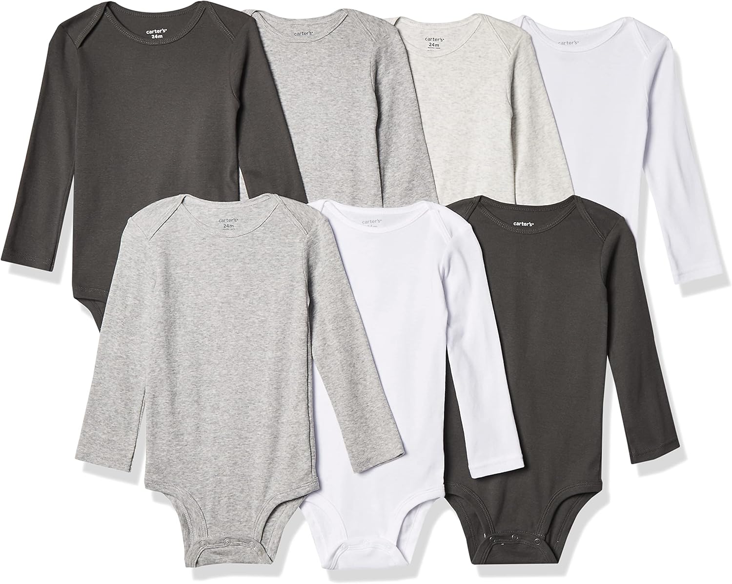 Carter's baby-girls 7-pack Long Sleeve Bodysuits