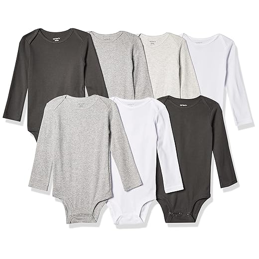 Carter's baby-girls 7-pack Long Sleeve Bodysuits