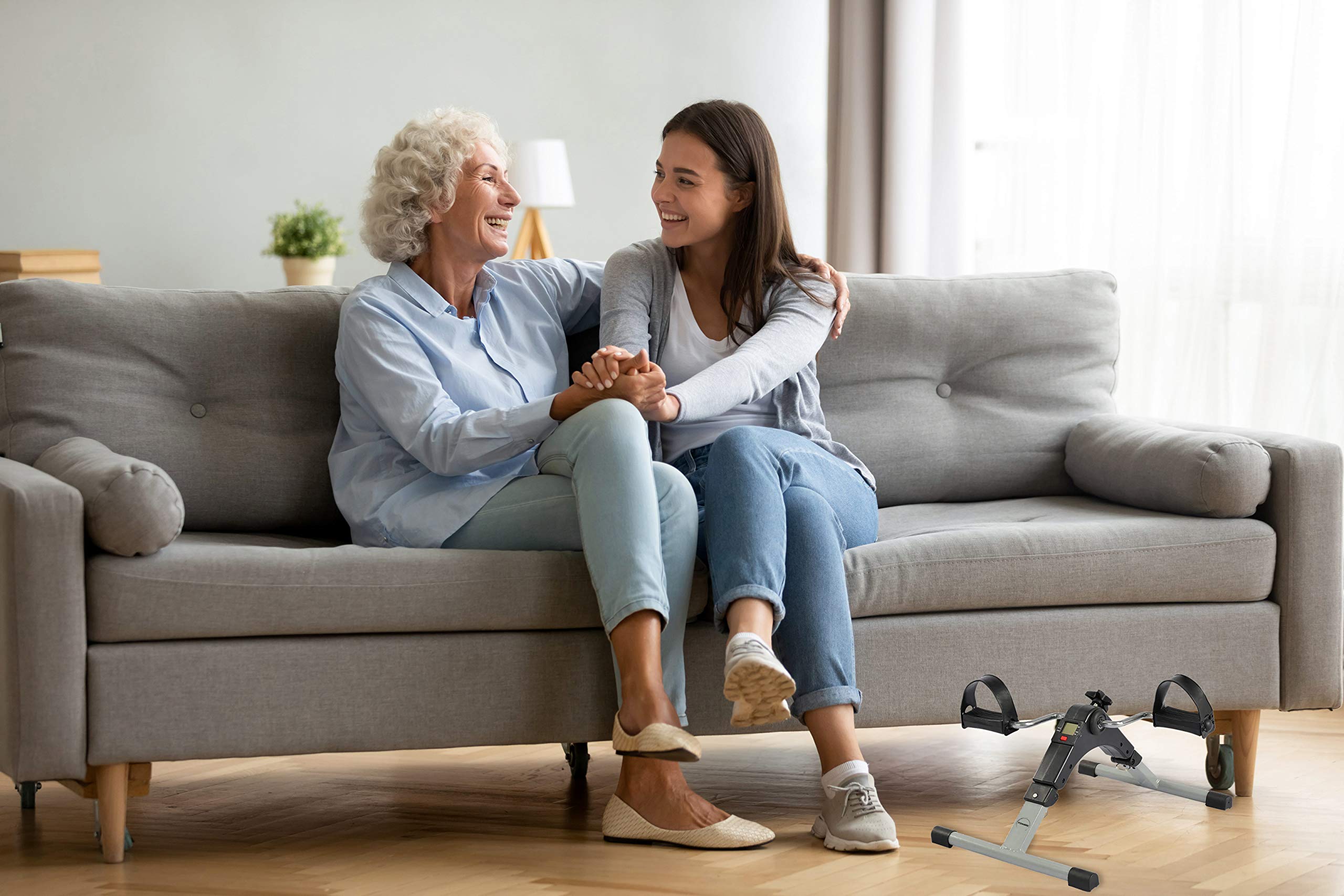 Mini Vélo d'Appartement Pédalier Pliable avec Résistance Réglable et Ecran LCD pour Seniors