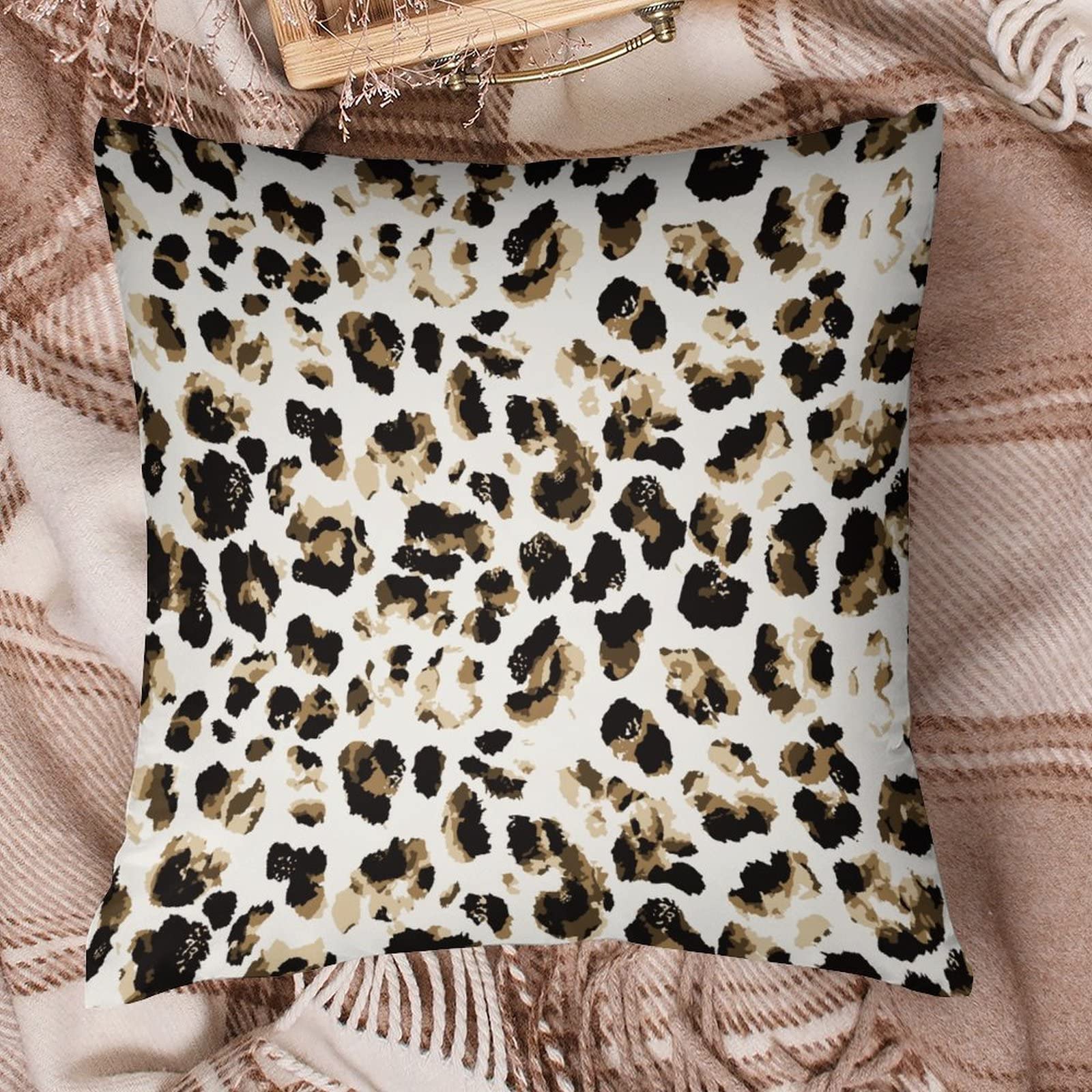 NIBABAEU Federa decorativa per cuscino, 1 pezzo, 30 x 30 cm, in morbido poliestere, quadrata, per soggiorno, divano, letto