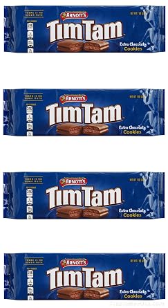 Tim Tam Extra Chocolaty Pack Of 4 x 200g Ea Irresistable Chocolately Happiness, Made in Australia