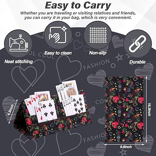 Miniatura 3 de SeptCity Tarjeteros para jugar a las cartas, soporte plegable manos libres para cesta de bingo
