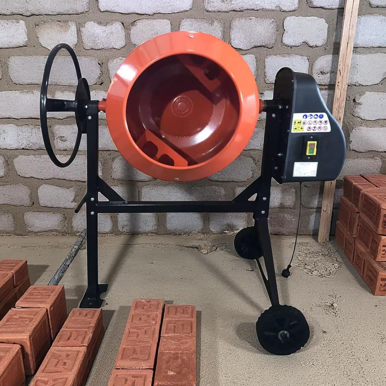 Elektrischer Betonmischer 250 l, 850 W, 230 V, Zementknetmaschine – SIM 250