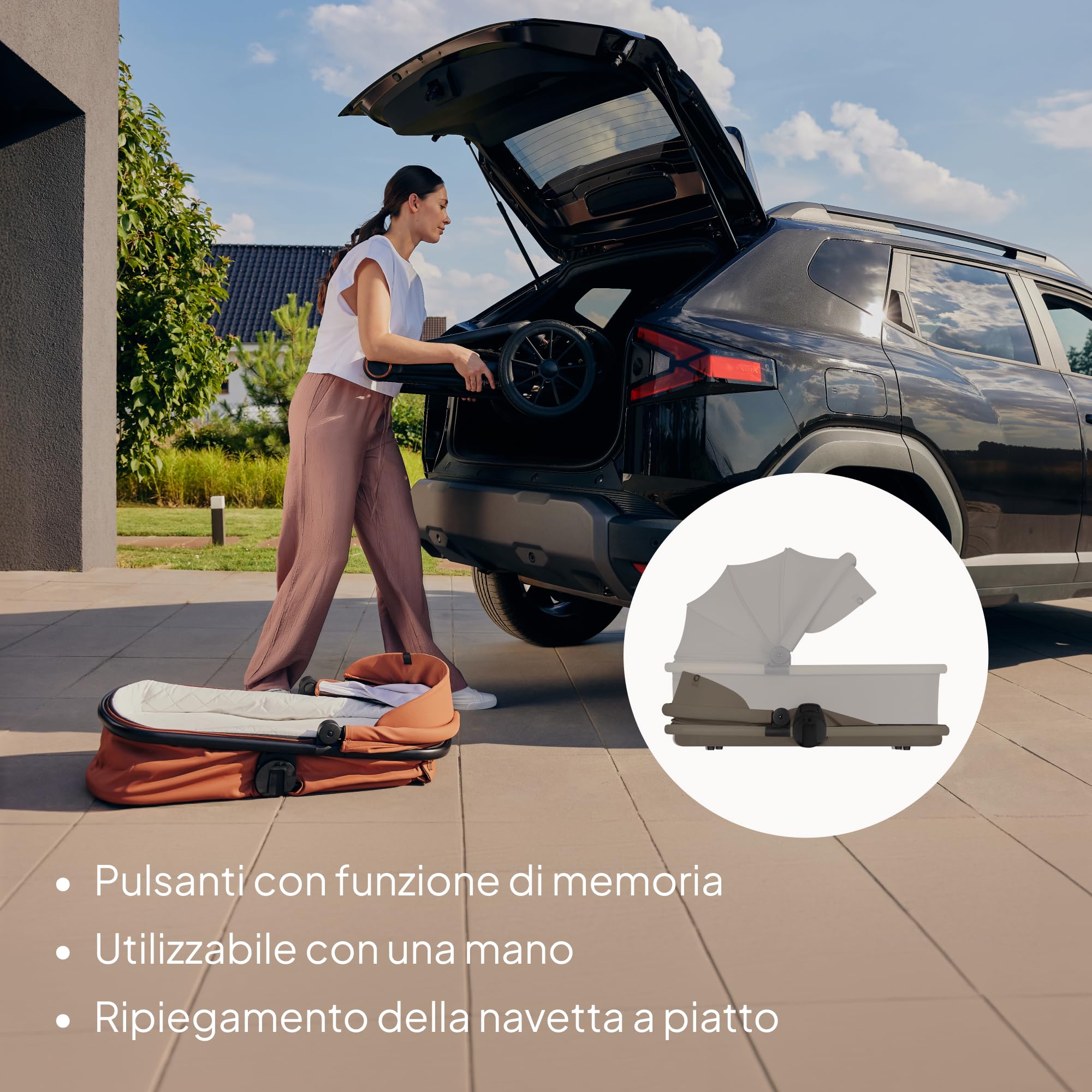 LIONELO Layla Passeggino 3 in 1 con Navicella e Seggiolino Auto, 0-48 Mesi | Fino a 22 kg, Navicella fino a 9 kg, Schienale e Poggiapiedi Regolabili, Ruote PU 360°, Sospensioni Complete, Cappottina XXL