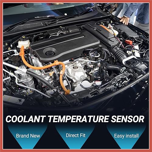 Miniatura 2 de ACROPIX Sensor de temperatura del refrigerante para Ford Escape Durable No.9L8Z6G004C Sensor de temperatura del agua del tono oro partes internas