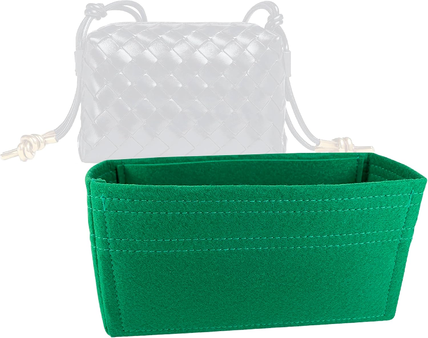 ズーモニプレミアムボッテガ・ヴェネタズーモニミニループバッグ用 -[パースオーガナイザー、ライナー、インサート、シェイパー] （モーブピンク）