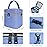 Mancro Breastmilk Cooler Bag with Ice Pack Fits 6 Baby Bottles Up to 9 Ounce, Insulated Baby Bottle Bag with Strap for Nursing Mom Daycare, Blue