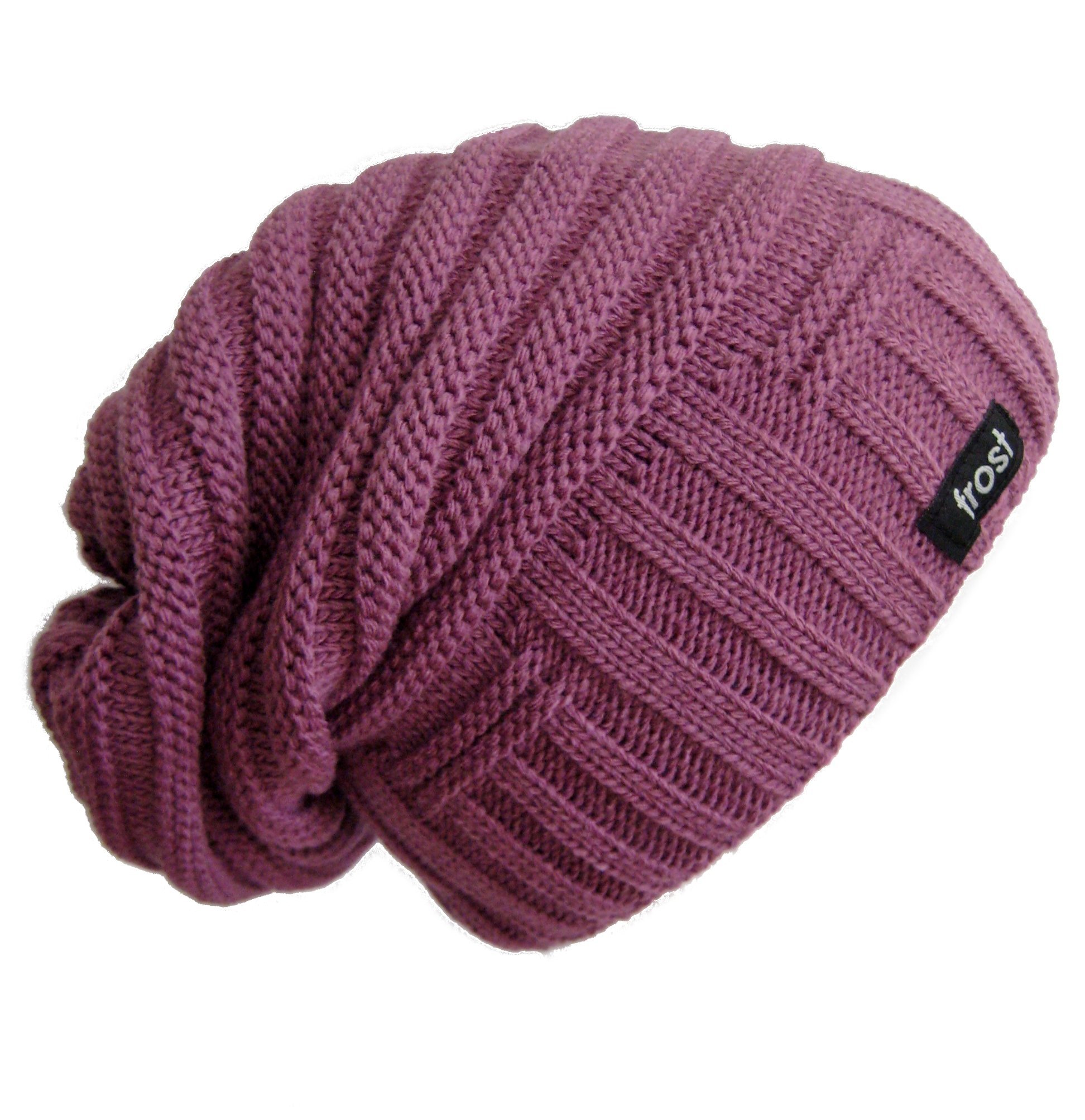 Frost Hats Frost Hats Slouchy Winter Hat Warm Chunky Knit Beanie M2013-60 Purple