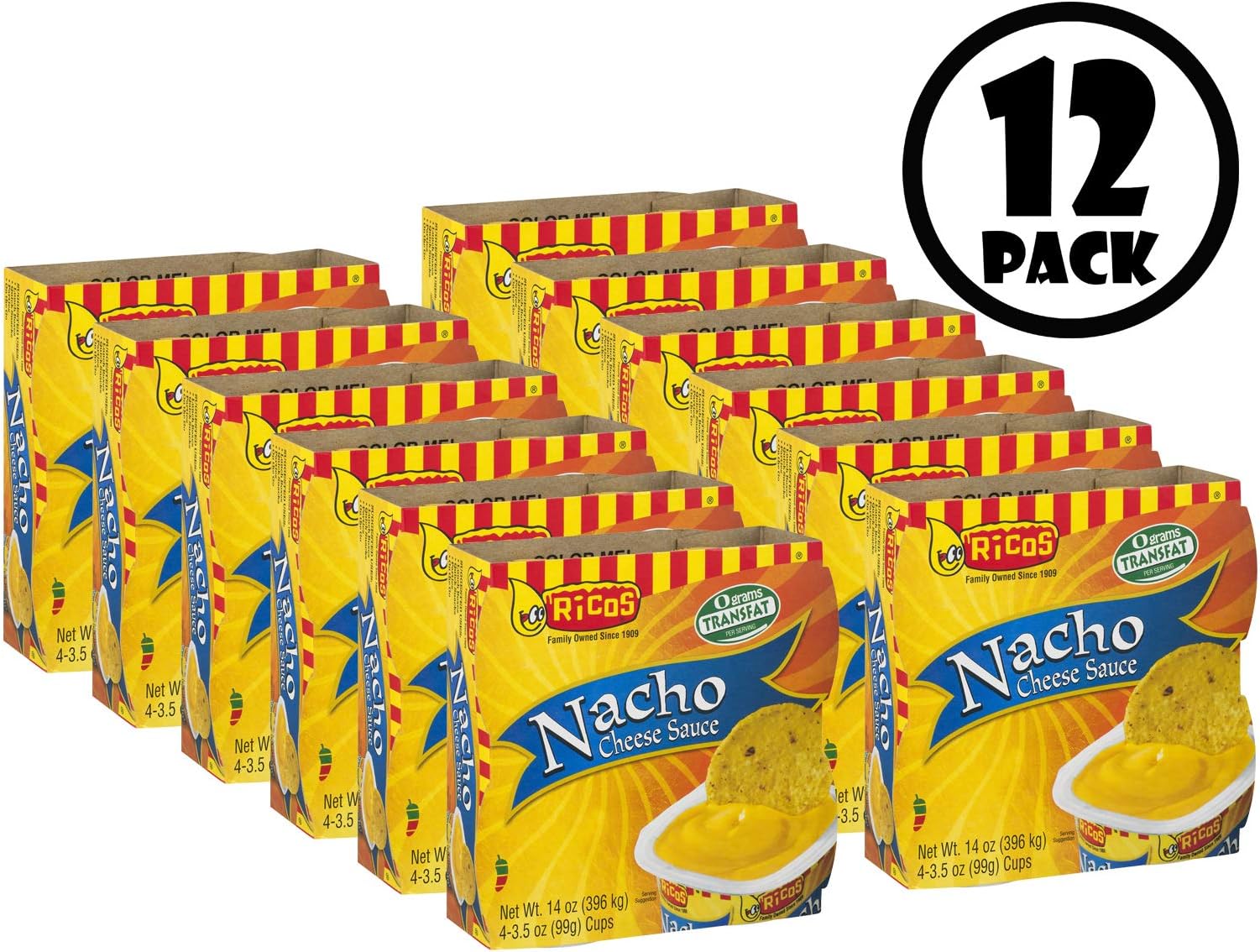 (12 Pack) Ricos Nacho Cheese Sauce, 4 ct