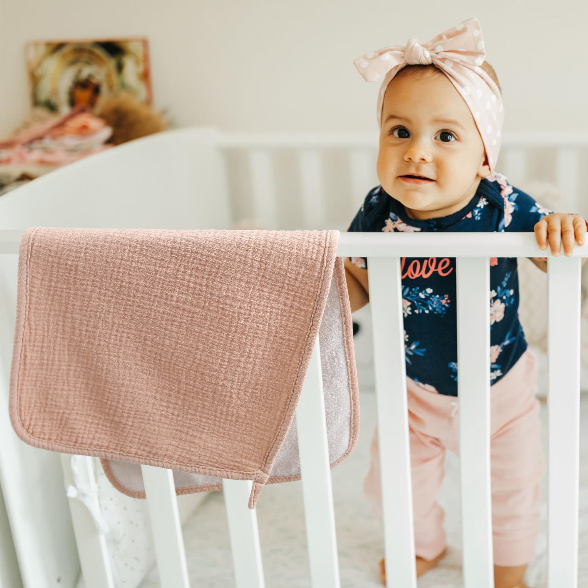 bearmoss Bambino in Mussola Per Neonati, 6 Pezzi, Set 50 X 25 Cm, Super Morbido Assorbente in Mussola A Grana Per Neonati, Unisex, Per Bambine E Ragazzi