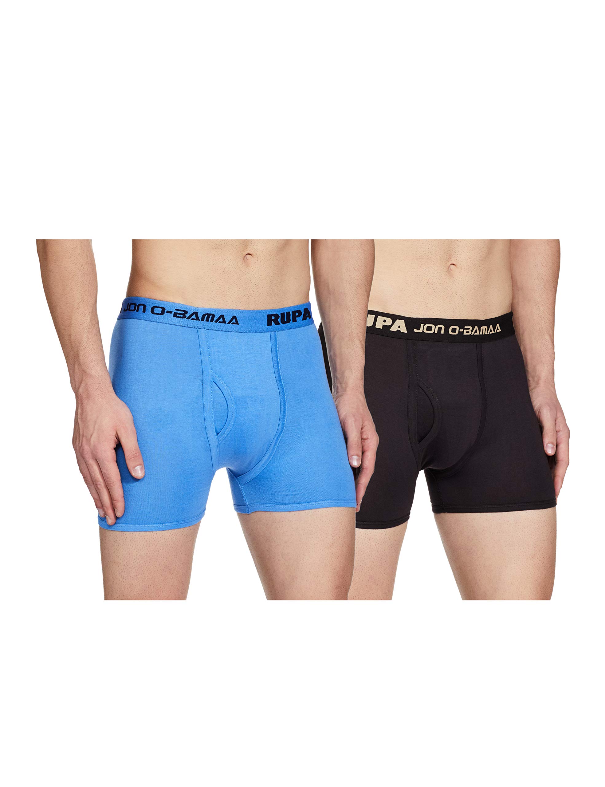 Plain Long Trunk for Men, 100% Cotton Material, Outer Elastic, Pack of 2-image-5