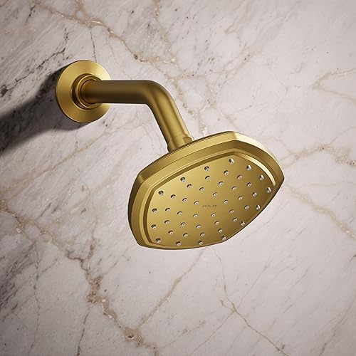 Miniatura 63 de KOHLER 27051-SN - Cabezal de lluvia de una sola función de 8 pulgadas, cabezal de ducha de un solo rociador, cabezal de ducha tipo lluvia, 2.5 GPM