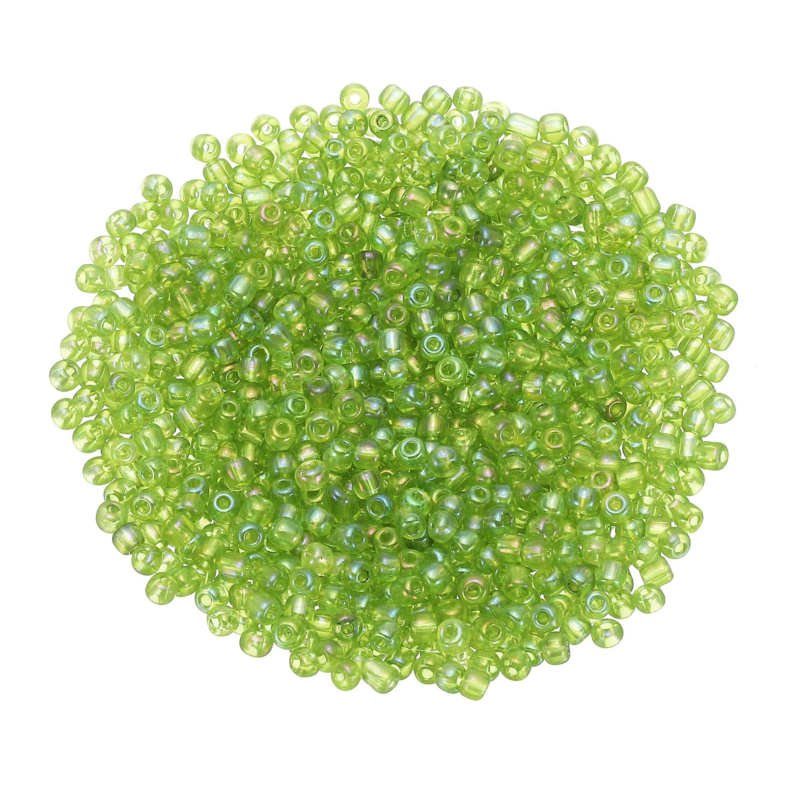 M METERXITY 2000-Pack Glass Seed Beads, 2x1.4mm/0.08x0.06 Inch Tube Mini Glass Bugle Beads for DIY Earrings/Necklaces/Bracelets/Jewelry Making [Light Green]