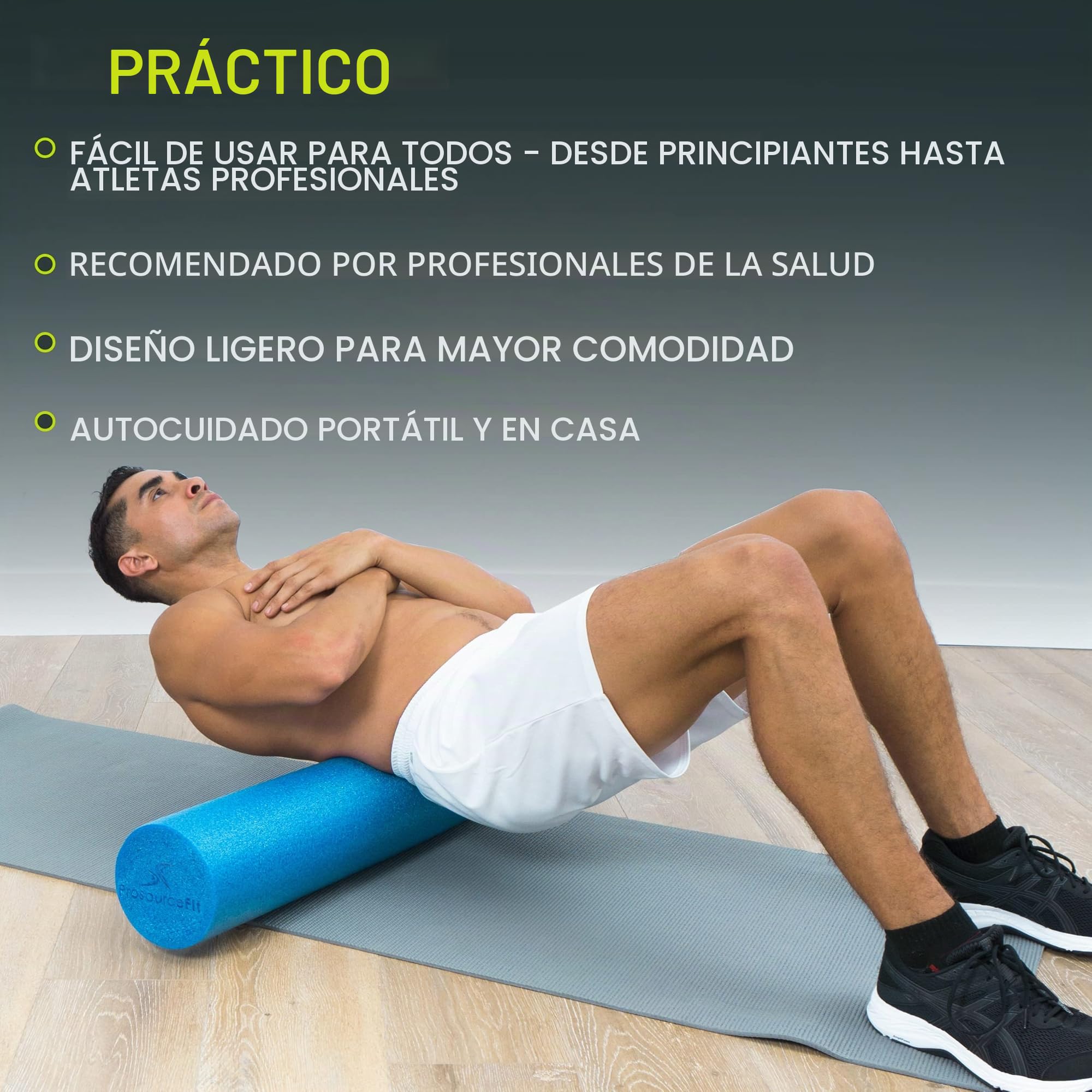 ProsourceFit Flex Foam Rollers & Half-Round Foam Rollers 12” & 36” for Muscle Massage, Physical Therapy, Core & Balance Exercises Stabilization, Pilates