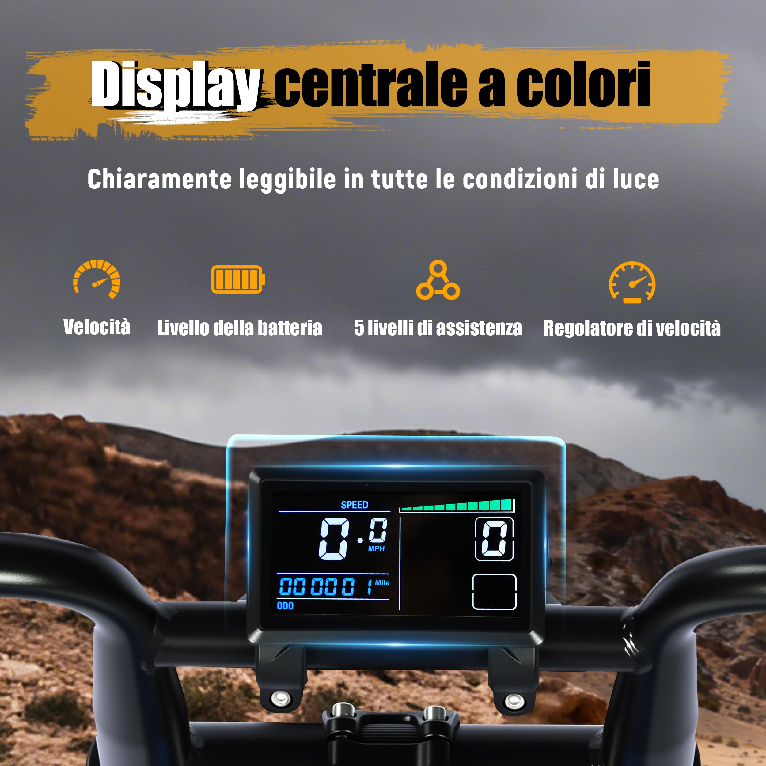 ESKUTE V202 Bicicletta Elettrica per Adulti, Fat Bike Elettrica 20X4.0 con Batteria Rimovibile 48V 20.8Ah, E-Bike All Terrain, 7 Velocità, Freni a Disco Meccanici