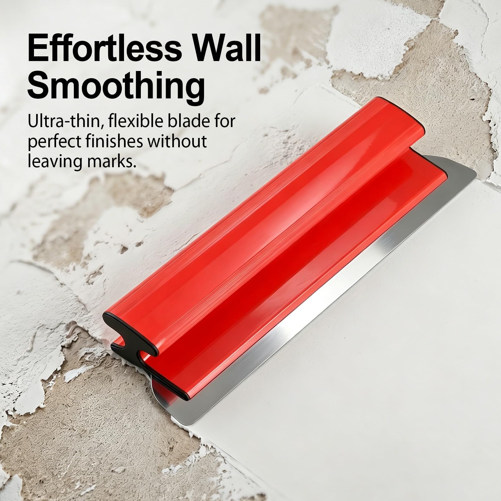 6 Piezas Set para Alisado de Drywall, Kit de Espátula de Alisado de 50 cm con Rodillo Alisador, Herramientas de Acero Inoxidable con Mango Telescópico, Para el Enlucido de Techos y Paredes