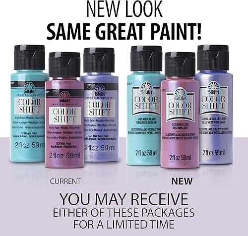 Miniatura 2 de FOLKART Color Shift - Pintura acrílica 2 5126, Destello púrpura, 2 onzas