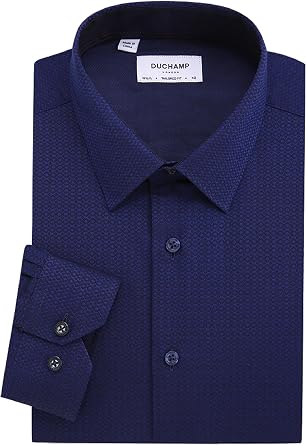 Duchamp London Solid Geo Dress Shirt