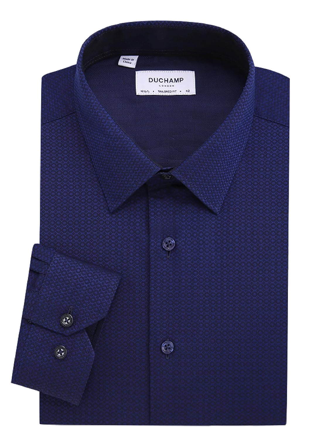 Duchamp London Solid Geo Dress Shirt