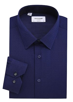 Duchamp London Solid Geo Dress Shirt