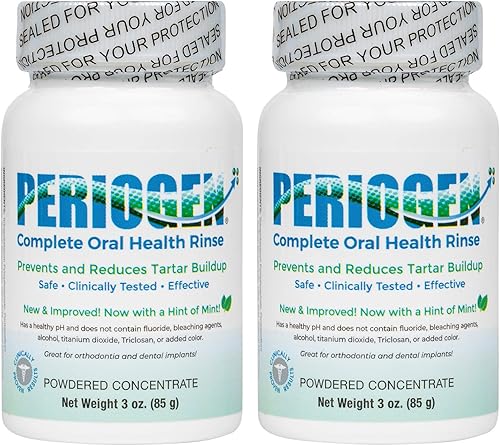 Periogen Enjuague oral (Hint of Mint) 2 unidades  El único producto en el mundo clínicamente probado para reducir el sarro dental Buidup para