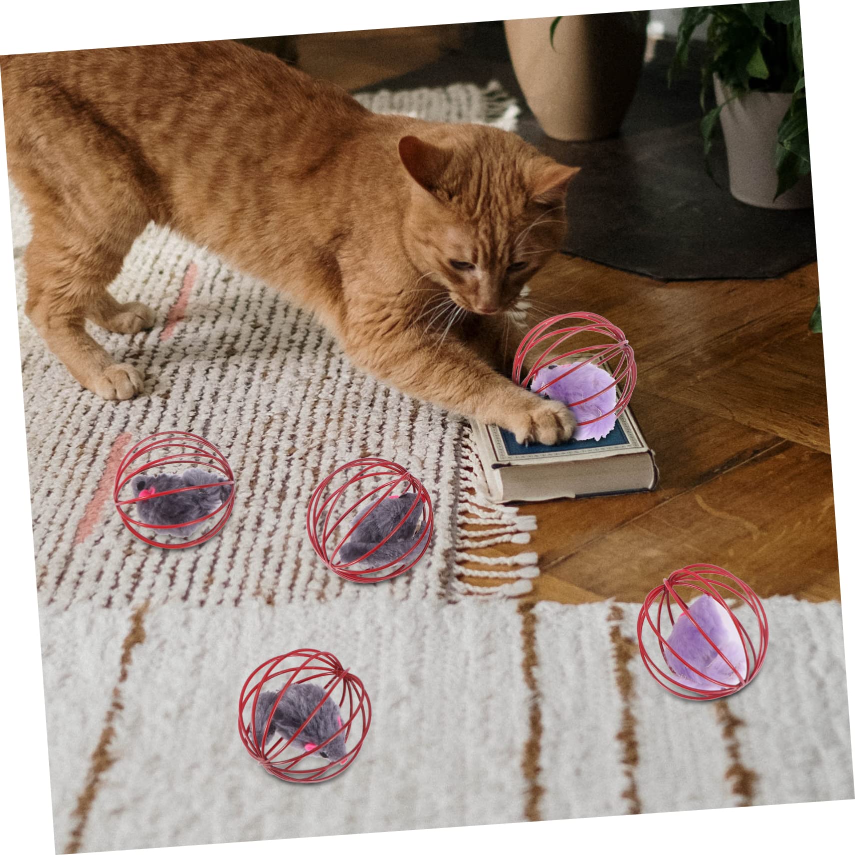 VANZACK 15piezas De Ratón para Gatos Juguetes Interactivos De Estimulación Mental Aleatorios Juguetes De Divertidos para Mascotas