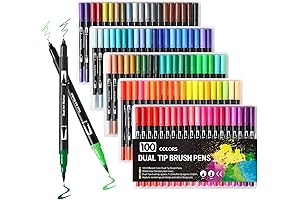 Crayola SuperTips 100 - Vibrant Dual Tip Markers for Adult Coloring, Lettering, Drawing, and More
