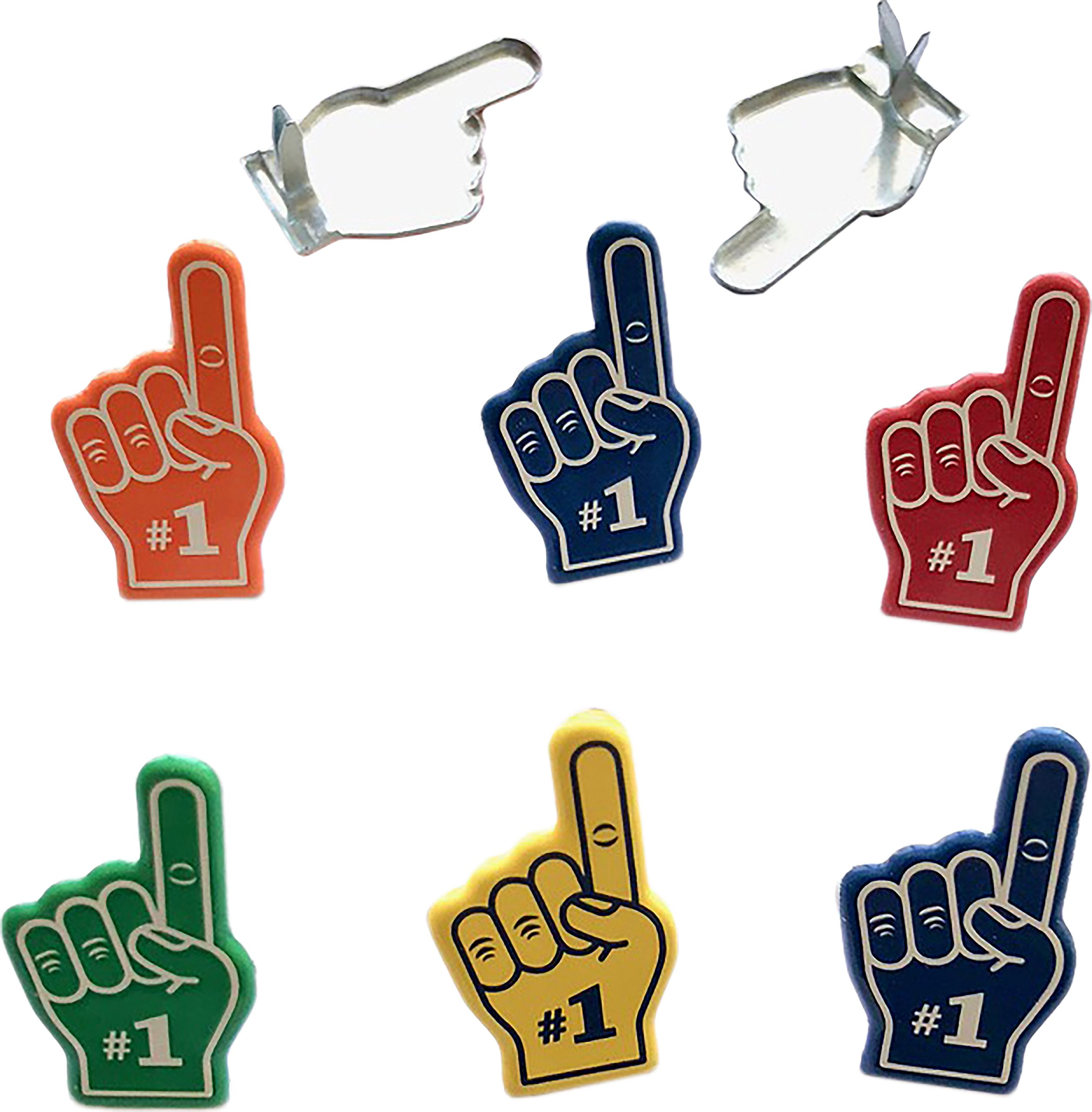 Eyelet Outlet Shape Brads 12/Pkg-Foam Hands