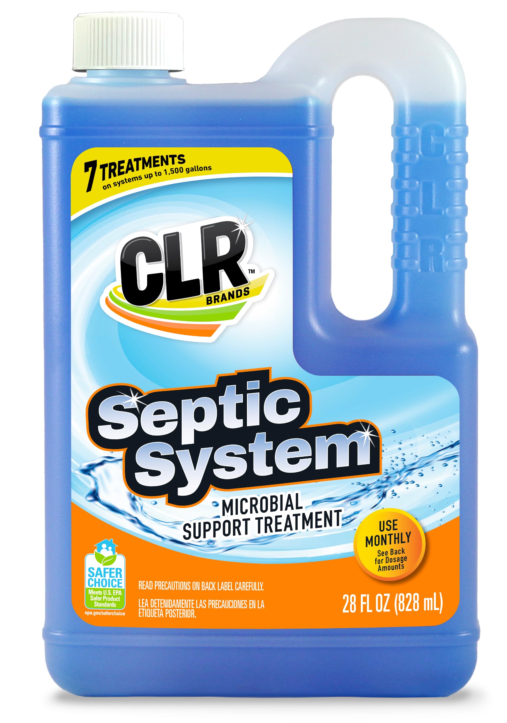 CLR Healthy Septic System, Microbial Support Treatment, 28 Ounce Bottle
