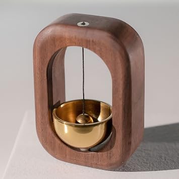 Magnetic Shopkeepers Bell Wood Doorbell Chime for Refrigerator, Room, Porch, Garden, Backyard, Restaurant,Door Chimes When Door Opens Housewarming Gift(Walnut)