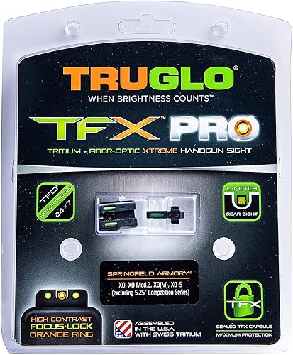 Miniatura 4 de TRUGLO Pro SF XD Set TritioFibra Óptica DíaNoche Vista Naranja Talla Única TG13XD1PC Negro