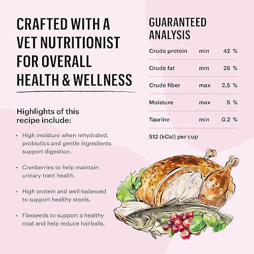 Miniatura 5 de The Honest Kitchen Alimento deshidratado para gatos de pollo y pescado sin granos, caja de 2 libras