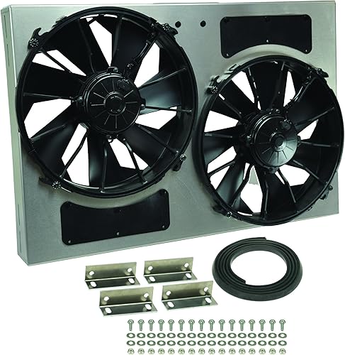 Derale Performance 16826 - Ventilador de radiador doble de alto rendimiento grisnegro