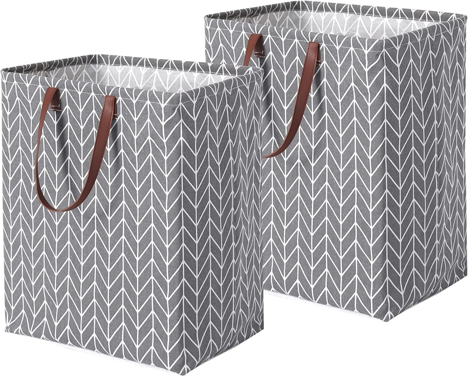 2 Pack Waterproof Laundry Baskets,72L Foldable Large Laundry Basket,Freestanding Clothes Storage Laundry Hamper Bag Organizer Wash Basket Hamper for Toys Dirty Clothes Bedroom