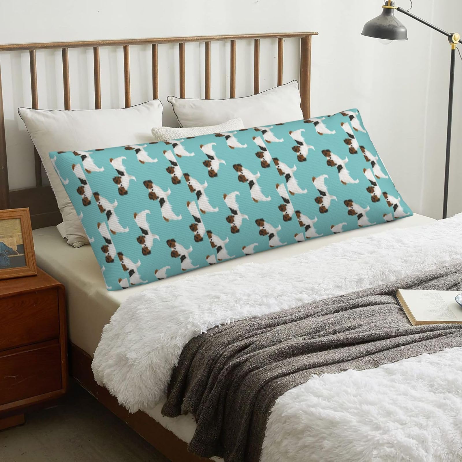 Papillon Dogs Cute Toy Spaniel Dog, Body Pillow Cover with Zipper,Long Body Pillowcase 20 x 60 in