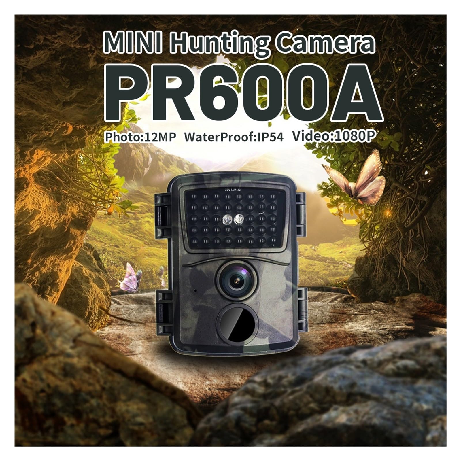 Wildtierjagdkamera Outdoor Jagdkamera Wasserdichte Infrarotkamera Wildtierdetektor (mit 64 GB Speicherkarte)