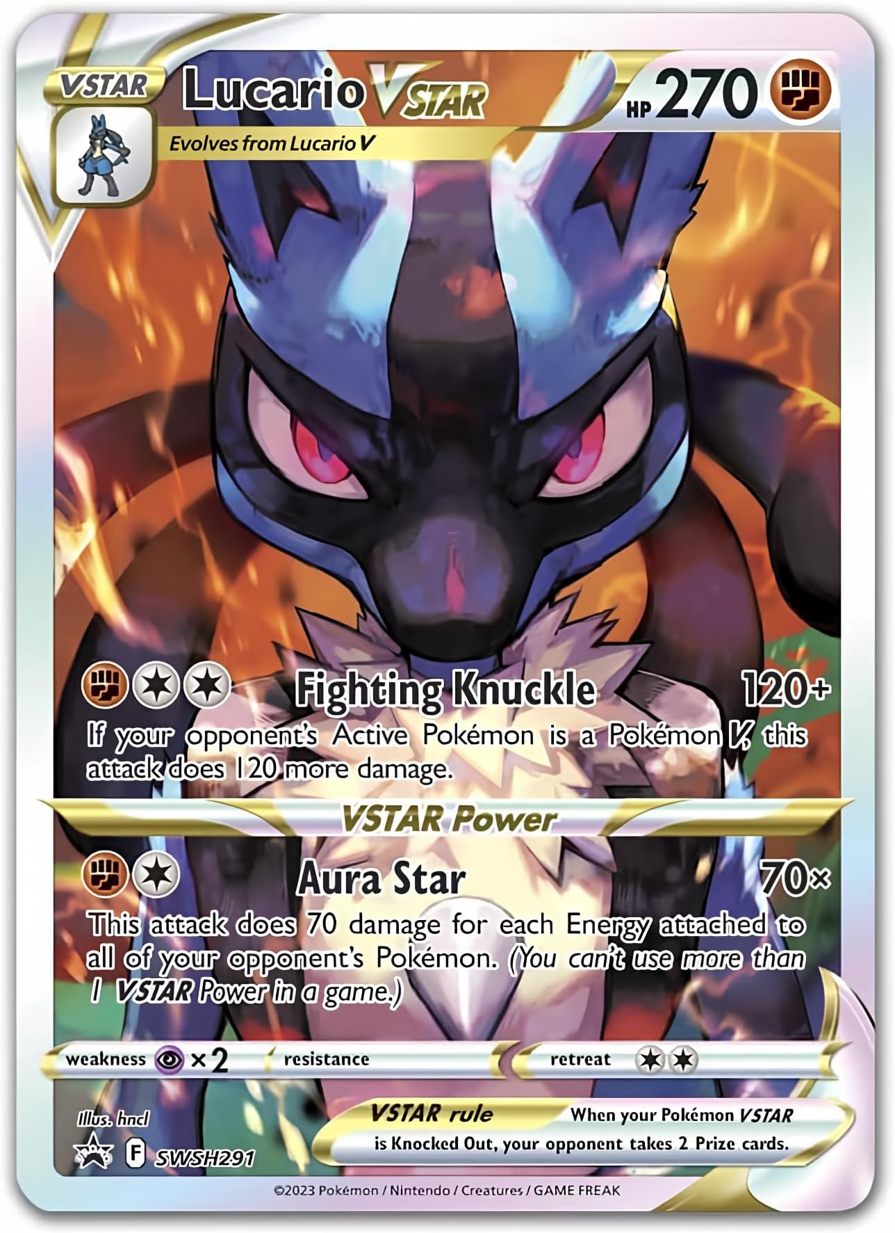 Pokemon - Lucario VSTAR -SWSH291 - Black Star Promo - Full Art