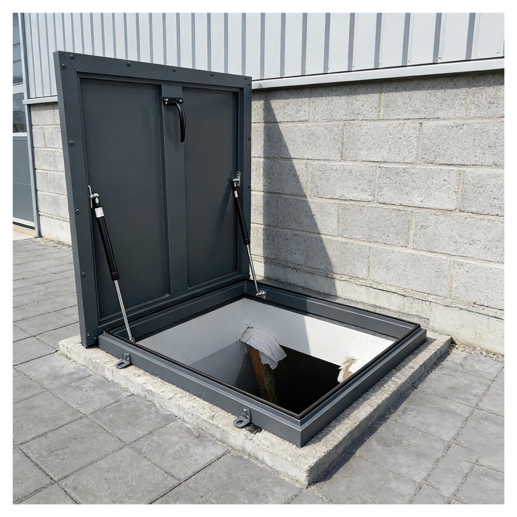 Portes secours résidentielles pour sécuriser un regard de sol 61x61
