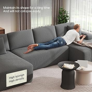 DURASPACE 320cm U Shaped Sofa Modular Convertible Boneless Couch