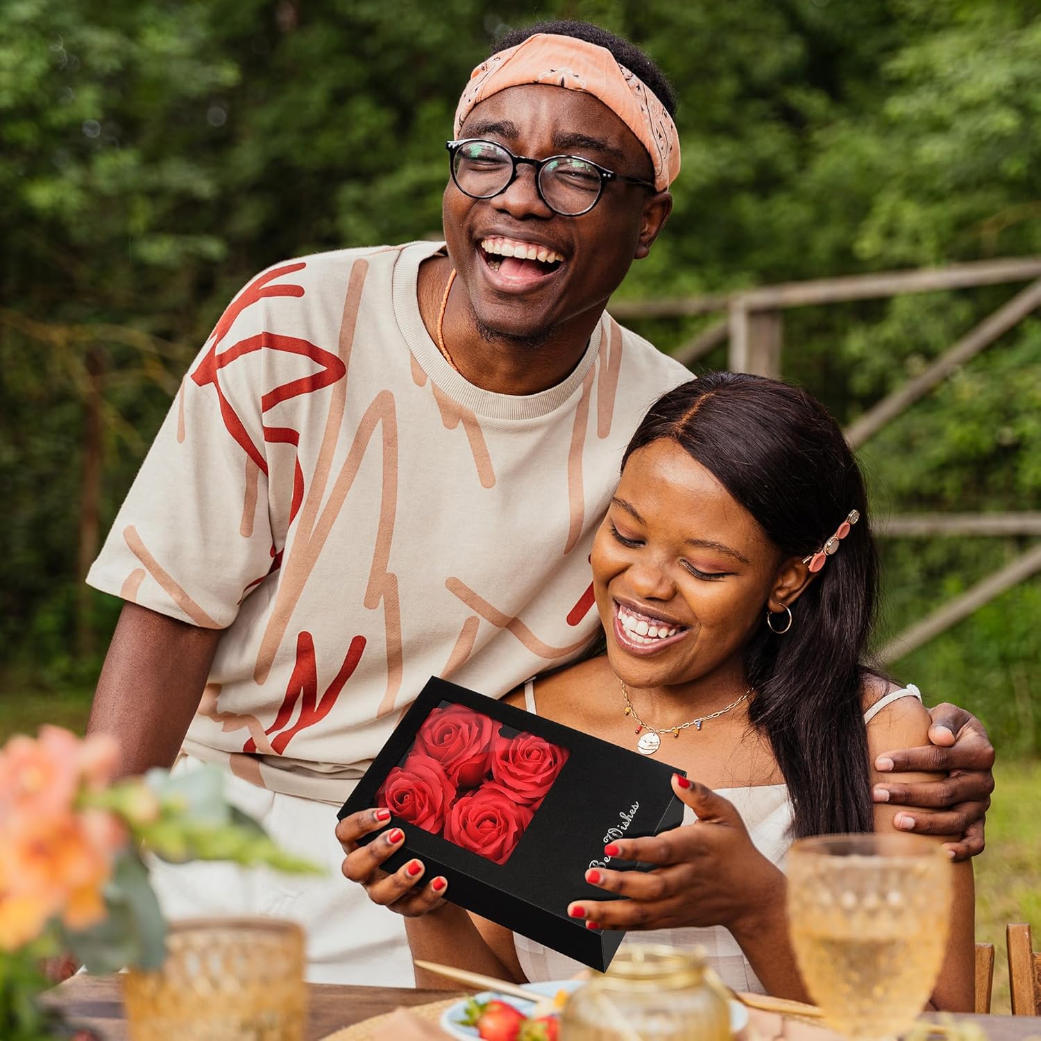 Money Box for Cash Gift Pull, Money Gift Boxes for Cash on Birthday, Christmas, Graduation, Mother's Day, for Husband, Wife, Girlfriend, Mother With Soap Rose Flower and Greeting Cards (Black+Red) - Image 9