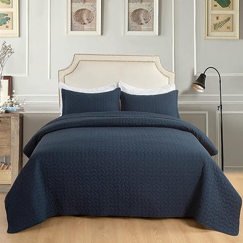 Miniatura 2 de Hygge Hush - Juego de colcha para verano, tamaño twin, juego de 2 piezas con patrón en L, color caramelo, estilo moderno oversized, apto para todas