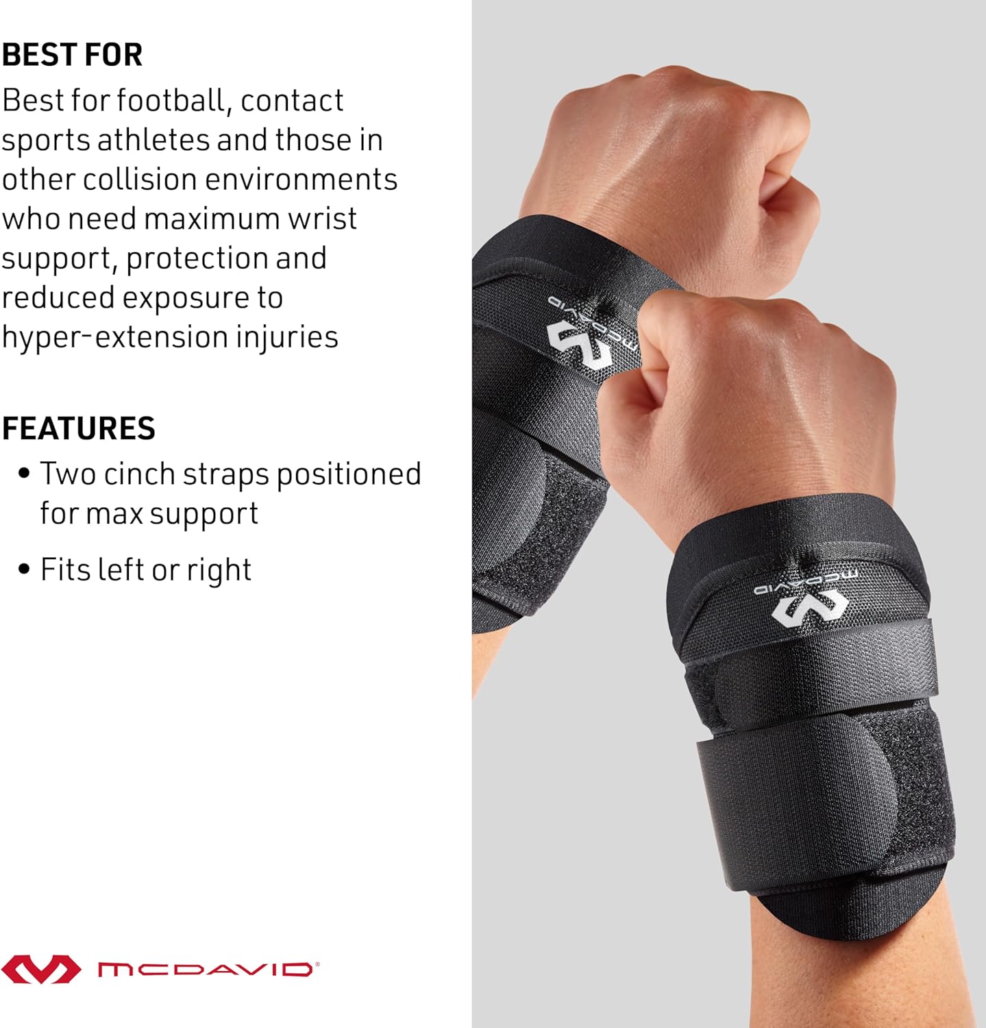 McDavid Wrist Brace, Adjustable Wrist Guard Support for Work to Help Prevent Wrist Injuries