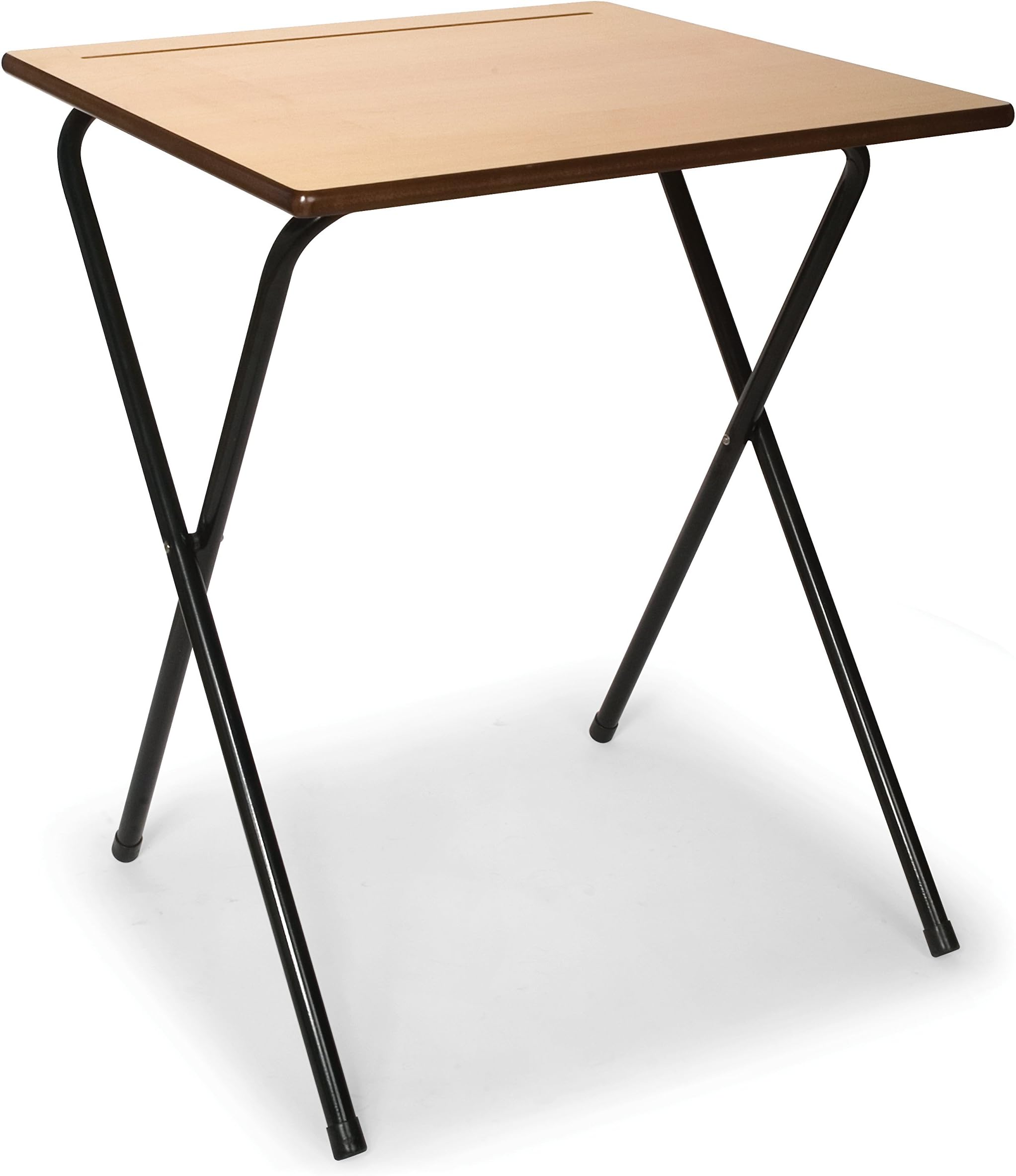 Office Hippo Premium Home Working or School Classroom Folding Desk, Beech, 60 x 60 x 72 cm
