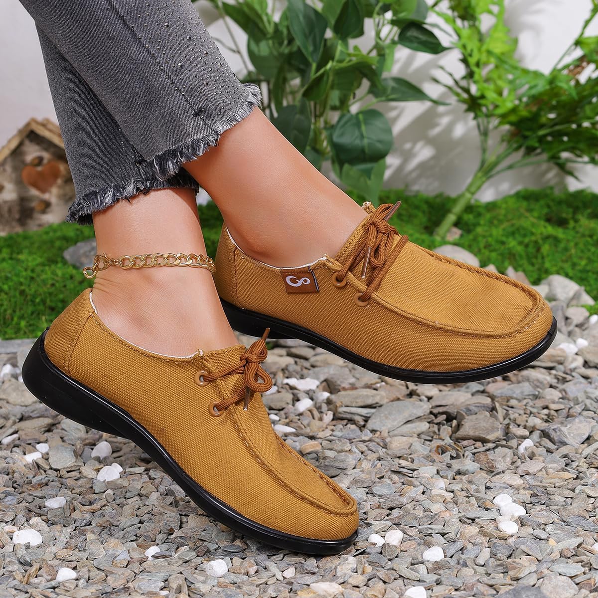 Aomigoct Casual Womens Loafers Walking: Brown 8.5 Comfortable Slip On Penny Loafer - Lightweight Soft Flats Shoes - Image 2