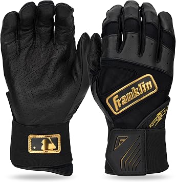 Franklin Sports MLB Batting Gloves - Infinite Powerstrap Baseball + Softball Long Cuff Batting Gloves - Adult + Youth