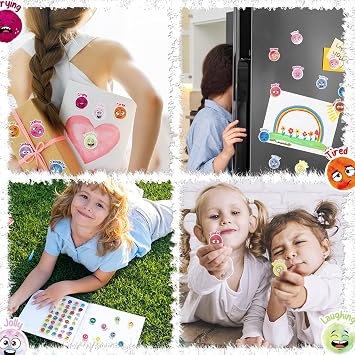 Eersida 800 Pcs Emotion Stickers Face Mood Feeling Sticker for Kids, Color